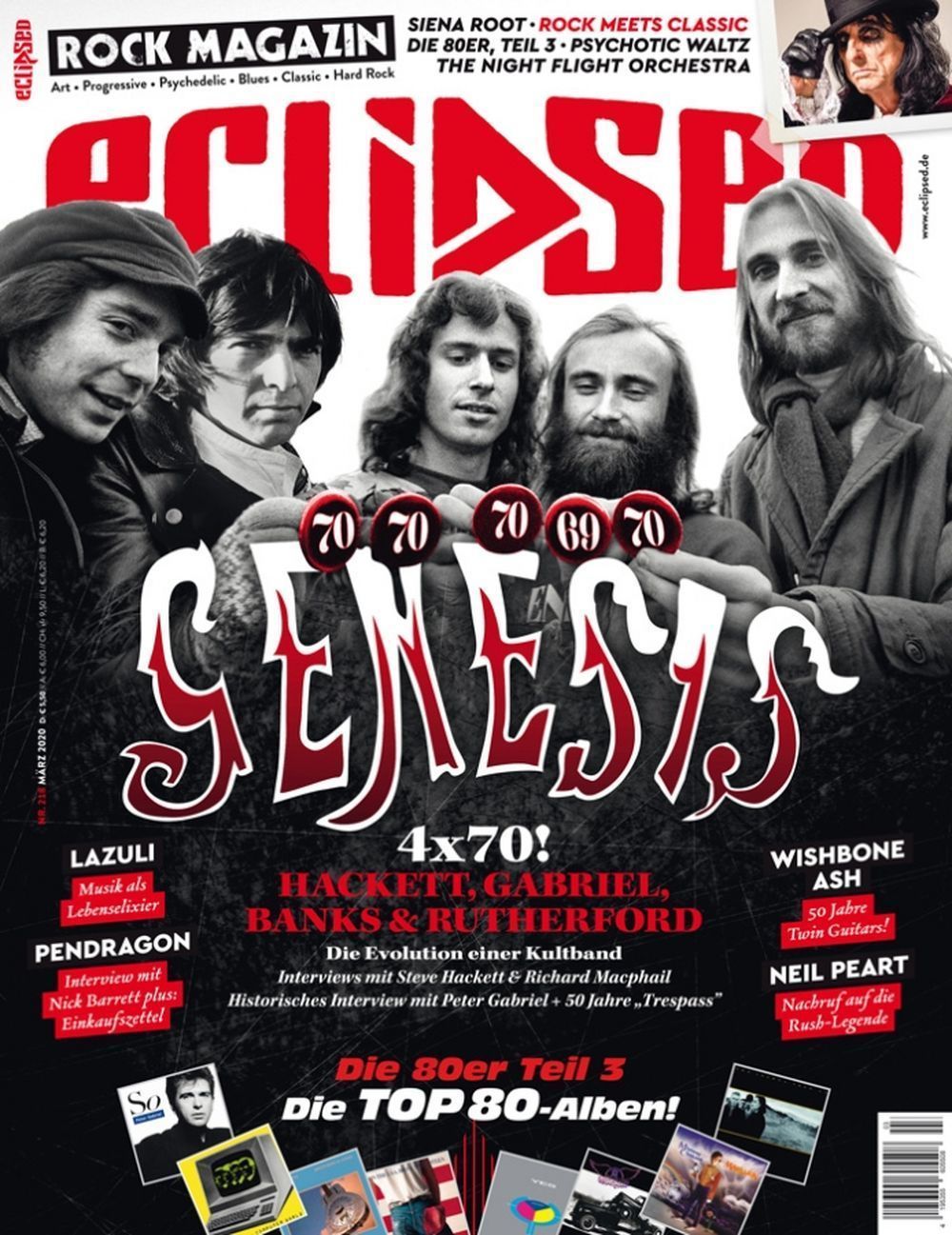 Eclipsed Magasin Tyskland 2020 #218 Neil Peart The Night Flight Orchestra Originalutgåva