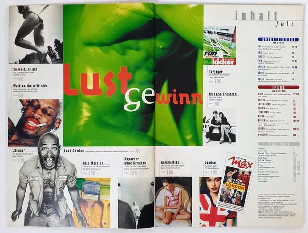 Max Magazin Deutschland 1997-07 Susan Tiedtke Dennis Rodman Cindy Crawford