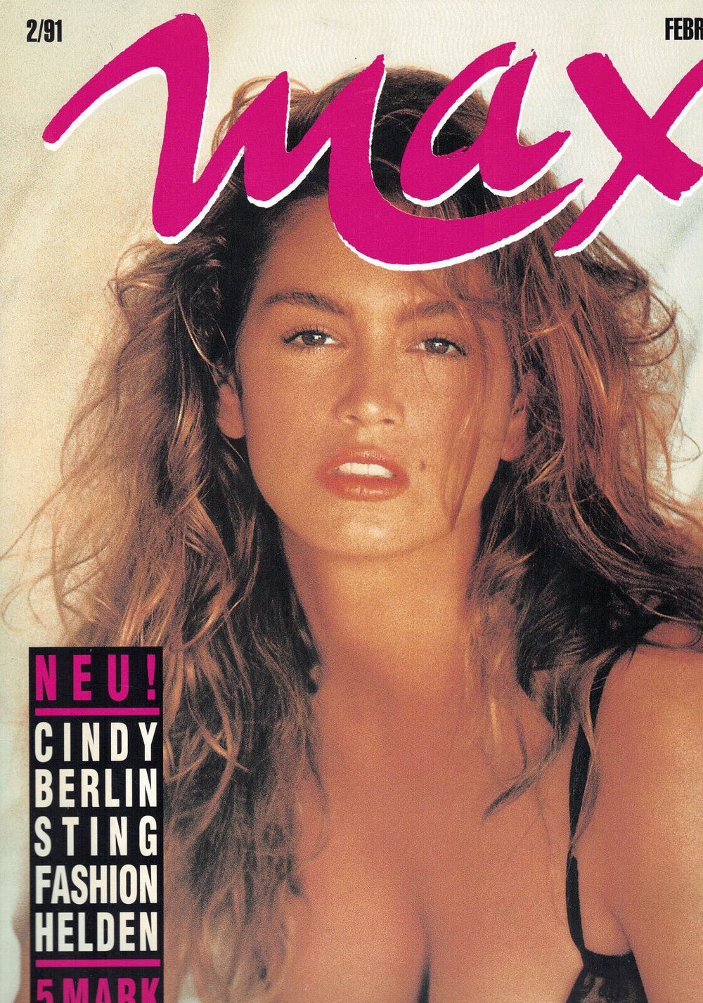 Max Magazin Deutschland 1991-02 Cindy Crawford Evander Holyfield