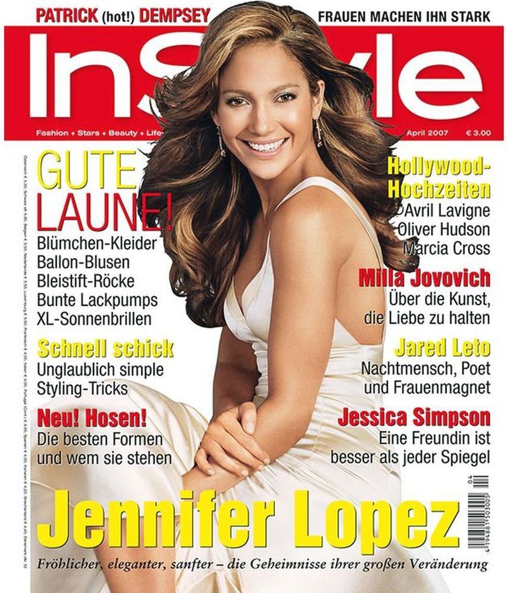 InStyle Magasin Tyskland 2007-04 Jennifer Lopez Originaludgave