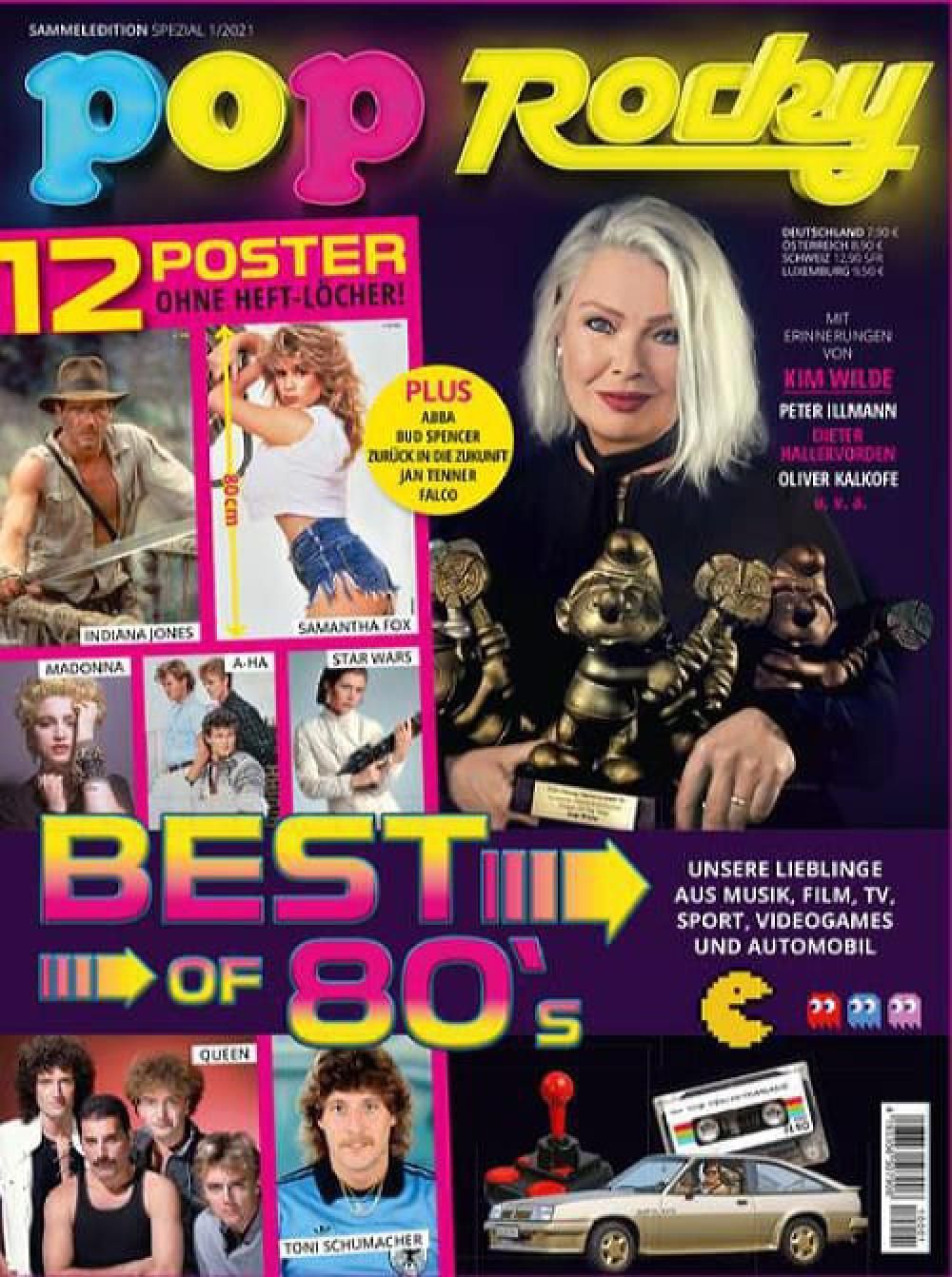 Pop Rocky Magazin Deutschland 2021 #1 Kim Wilde Falco Carrie Fisher + Poster