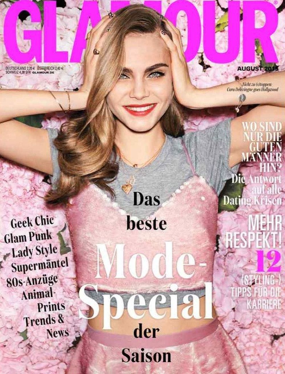 Glamour Magazin Deutschland 2015-08 Cara Delevinge