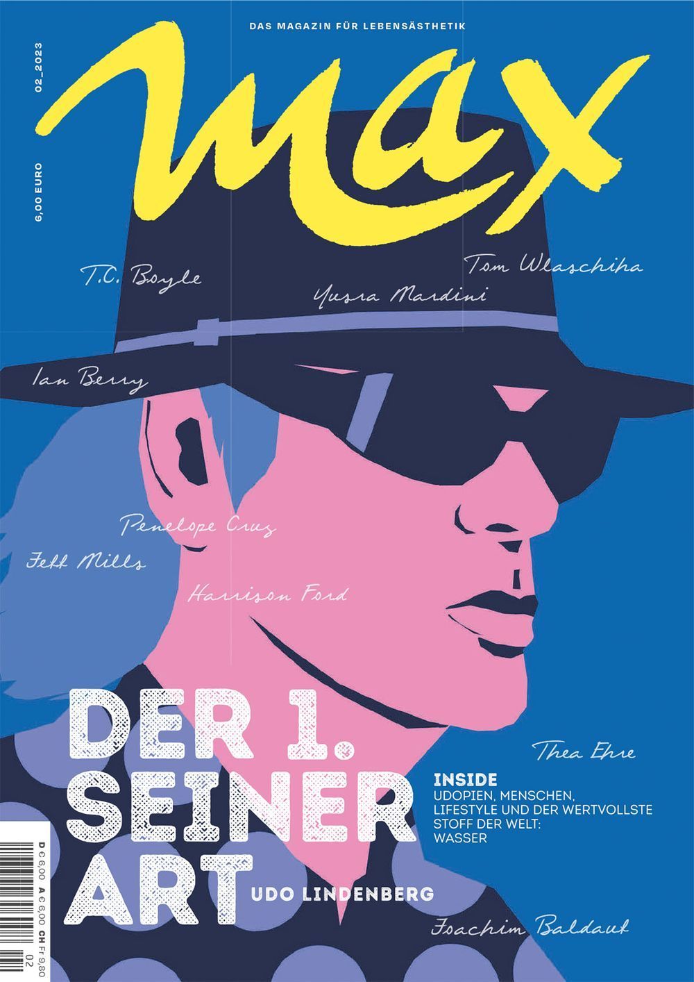 Max Tijdschrift Duitsland 2023-02 Udo Lindenberg Harrison Ford Penelope Cruz Originele uitgave