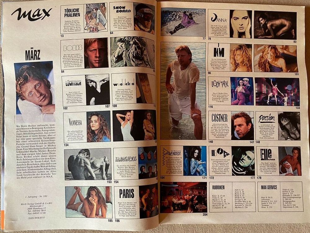 Max Magazin Deutschland 1991-03 Boris Becker