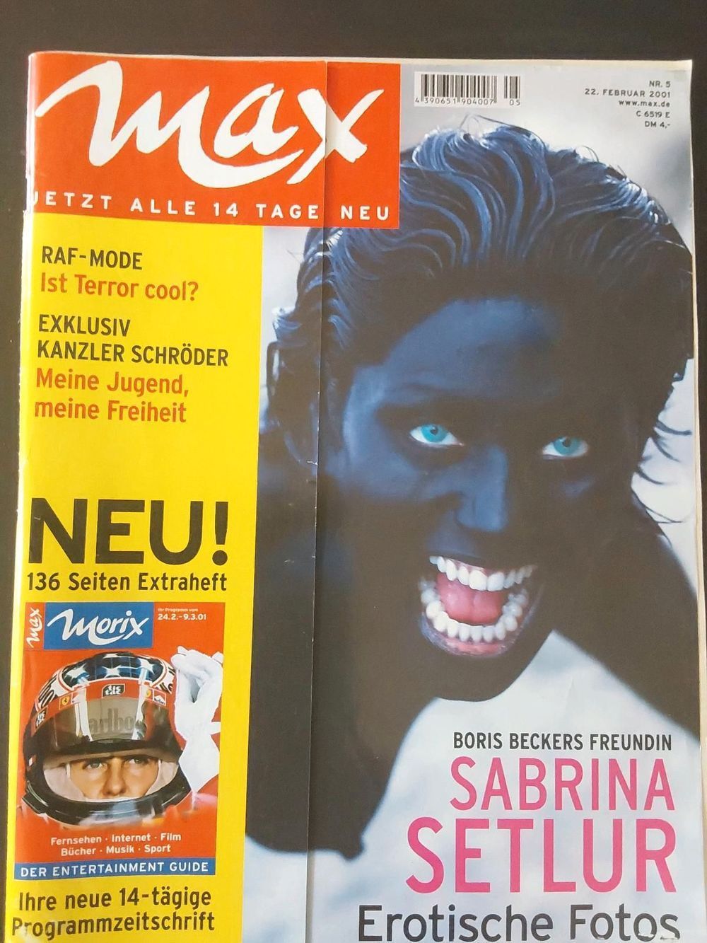 Max Tijdschrift Duitsland 2001-02 Sabrina Setlur Originele uitgave