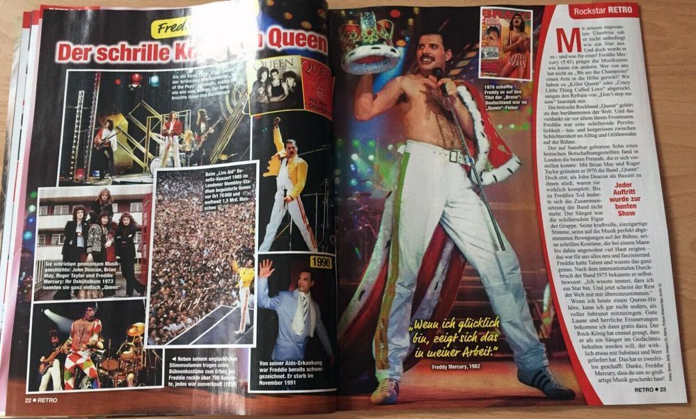 Retro Magazin Deutschland 2022-01 Gregory Peck Hildegard Knef Freddie Mercury Elvis