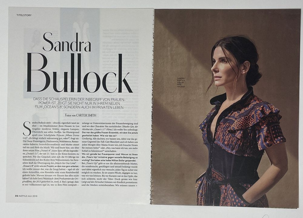 InStyle Magazin Deutschland 2018-07 Sandra Bullock