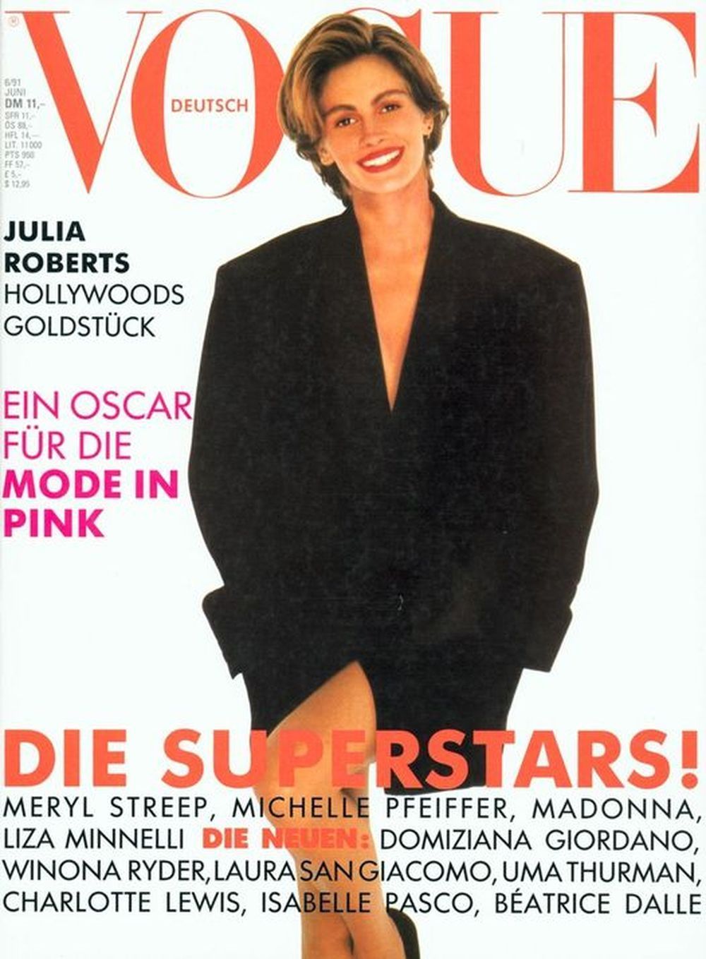 Vogue Lehti Saksa 1991-06 – Julia Roberts – Alkuperäinen painos