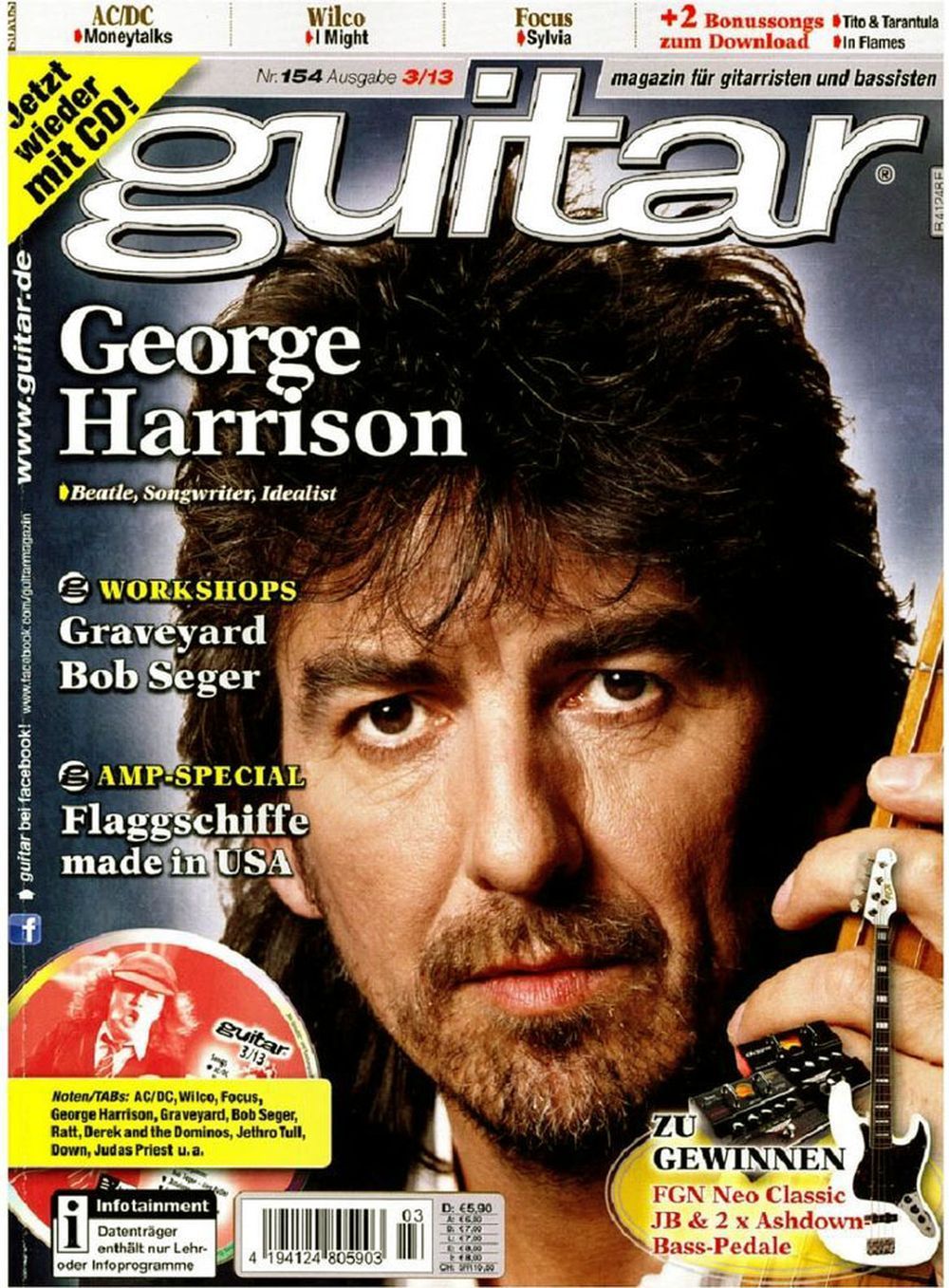 Guitar Magazine Germany 2013-03 George Harrison Original Print Issue