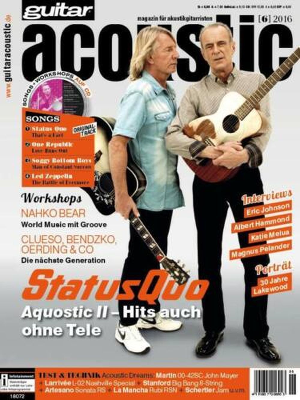 Guitar Acoustic Magasin Tyskland 2016-06 Status Quo Originaludgave