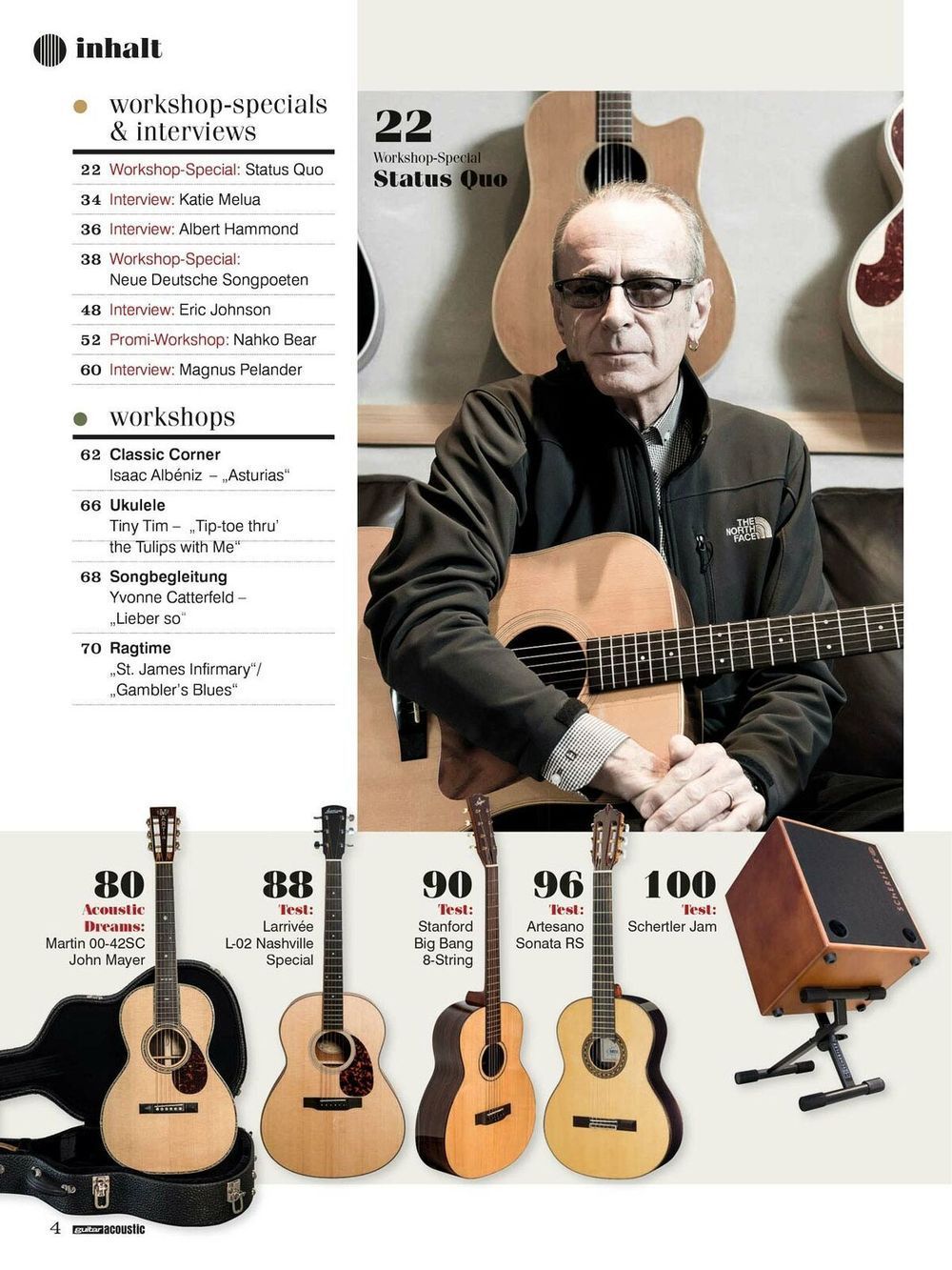 Guitar Acoustic Magasin Tyskland 2016-06 Status Quo Originaludgave