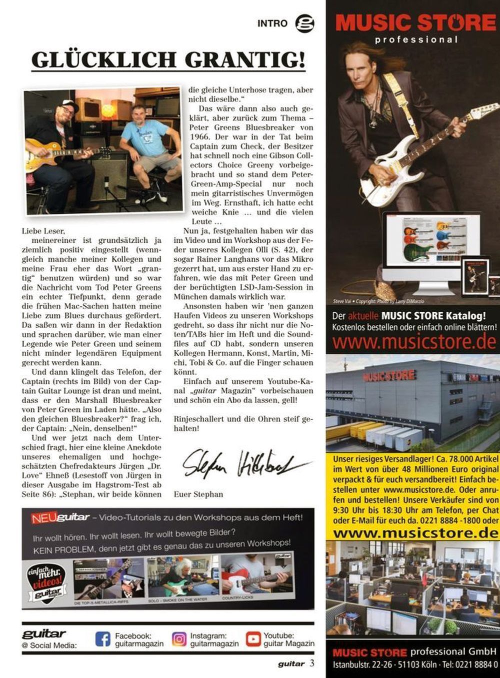 Guitar Tijdschrift Duitsland 2020-10 – Peter Green Motörhead Corey Taylor – Originele uitgave