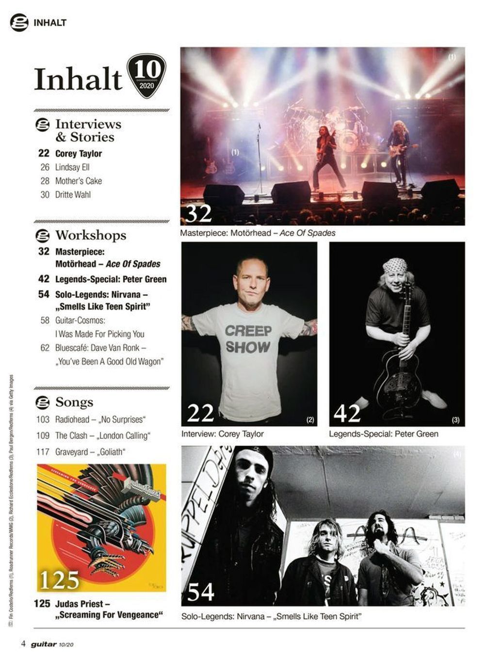 Guitar Tijdschrift Duitsland 2020-10 – Peter Green Motörhead Corey Taylor – Originele uitgave