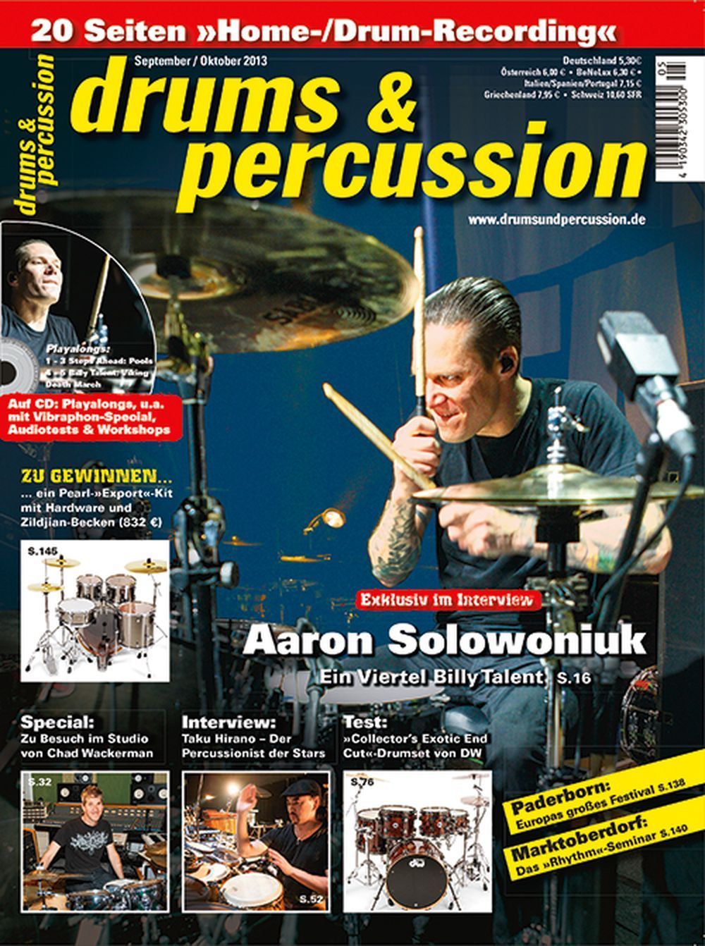 Drums & Percussions Magazin Deutschland 2013-09+10 Aaron Solowoniuk Chad Wackerman