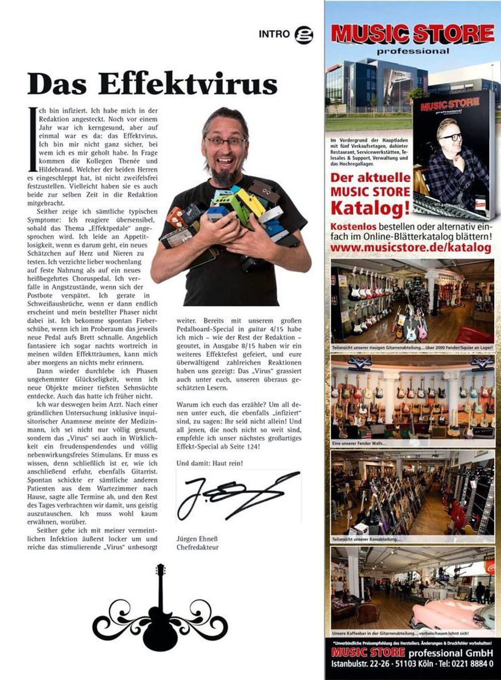 Guitar Magasin Tyskland 2015-09 Stevie Ray Vaughan Robben Ford Phil Campbell Originalutgåva