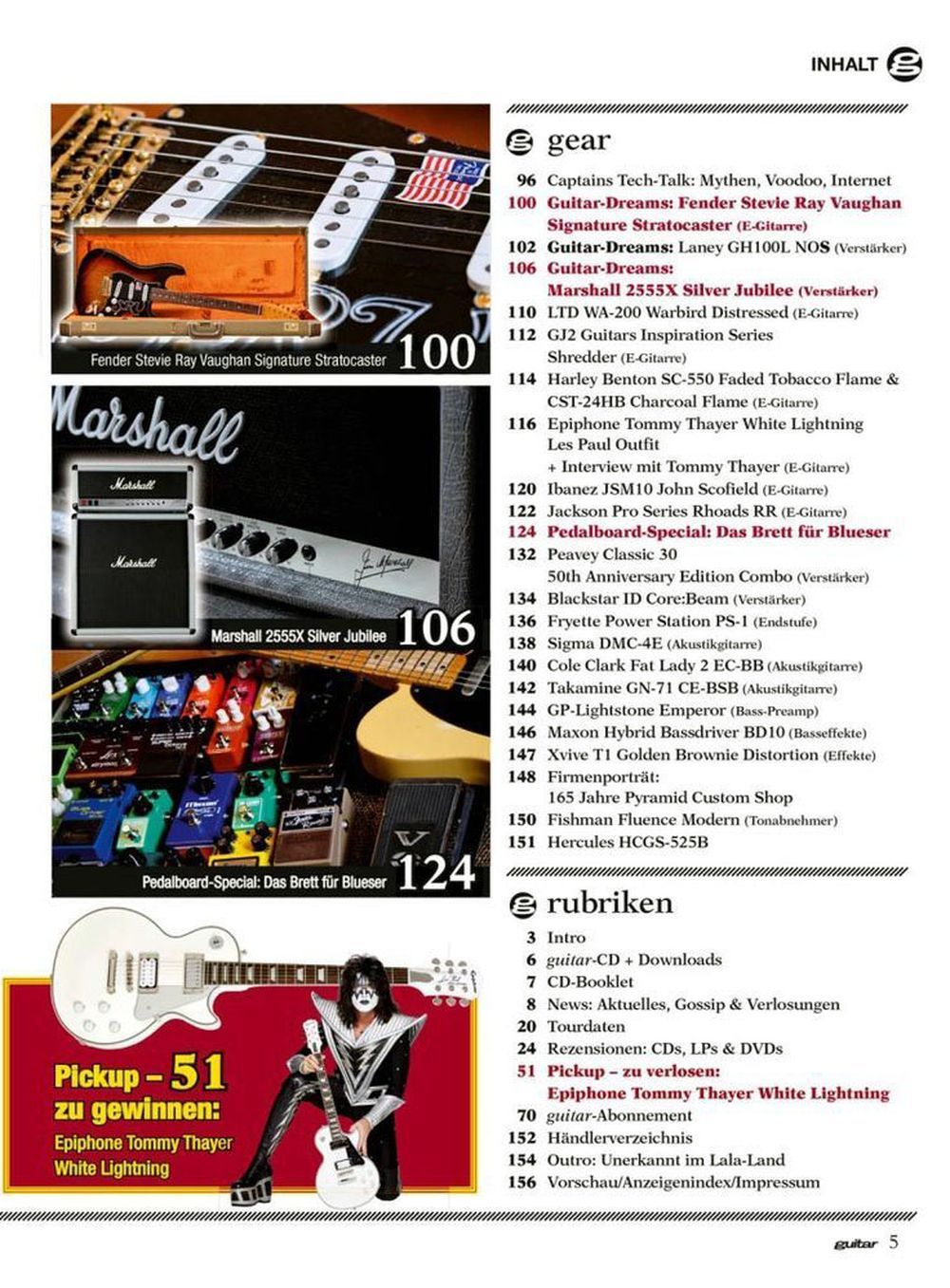 Guitar Magasin Tyskland 2015-09 Stevie Ray Vaughan Robben Ford Phil Campbell Originalutgåva