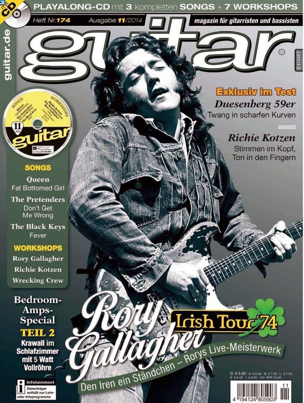 Guitar Magazin Deutschland 2014-11 Rory Gallagher Richie Kotzen Wrecking Crew