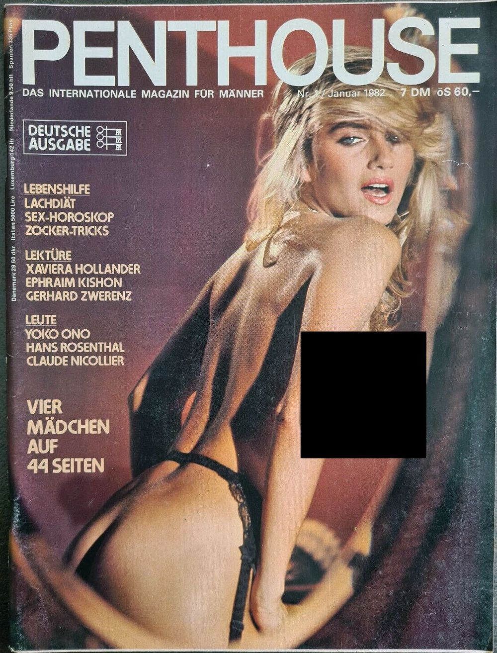 Penthouse Magazin Deutschland 1982-01 Xaviera Hollander Yoko Ono Nicollier