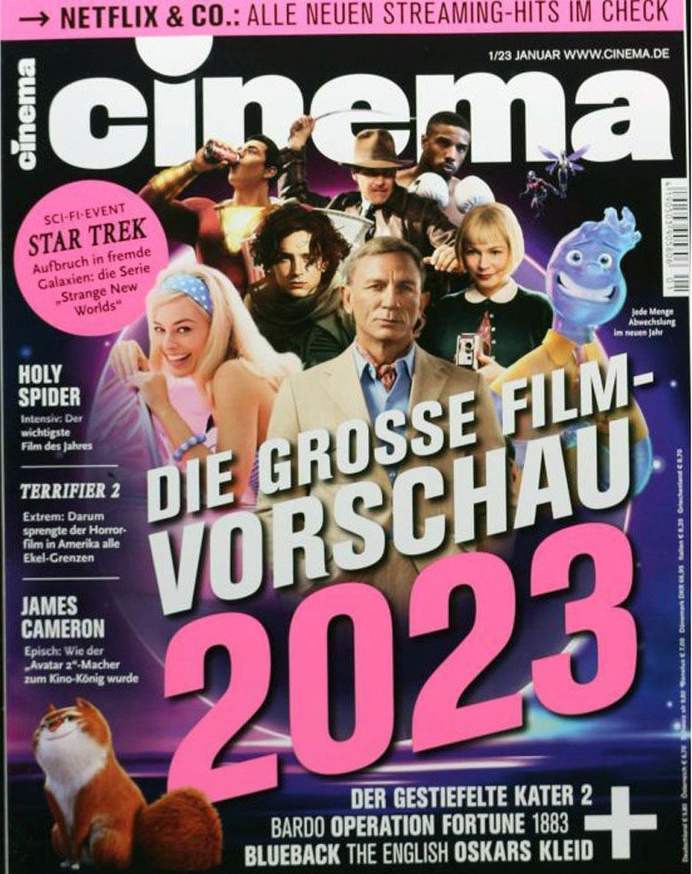Cinema Magazin Deutschland 2023-01 Holy Spider Terrifier 2 James Cameron Daniel Craig