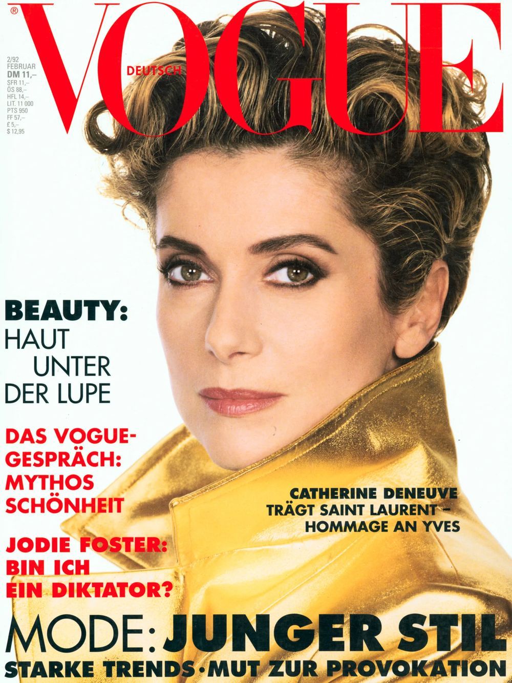 Vogue Magazin Deutschland 1992-02 Catherine Deneuve Mario Testino