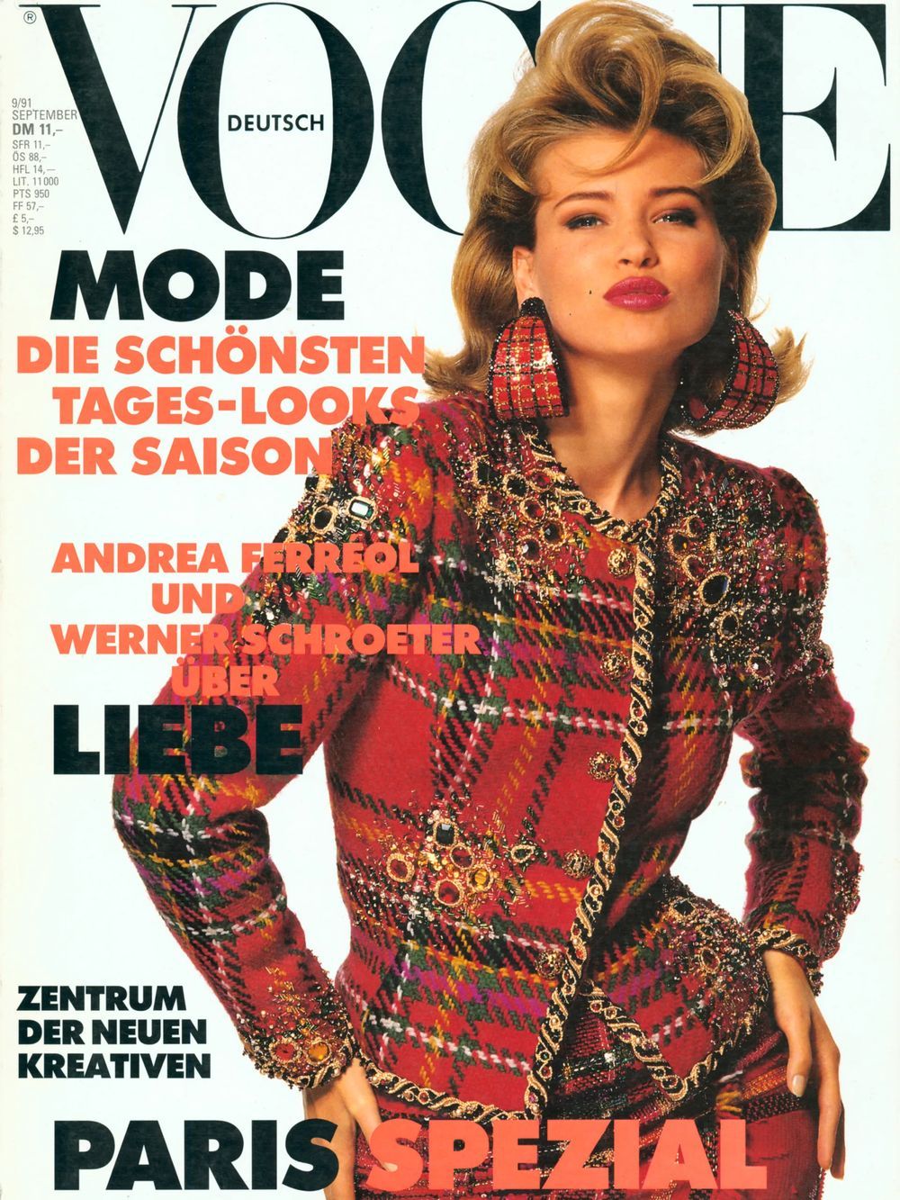 Vogue Revista Alemanha 1991-09 Daniela Pestova Paul Lange