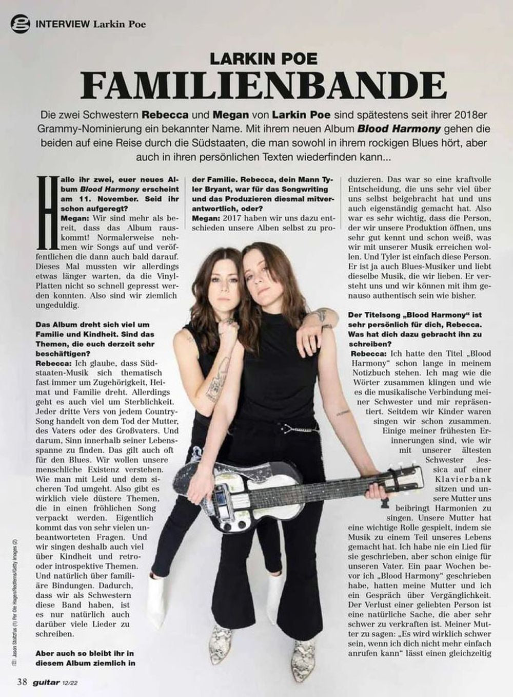 Guitar Magasin Tyskland 2022-12 – Paul Reed Smith Nickelback Larkin Poe Eric Steckel – Originaludgave