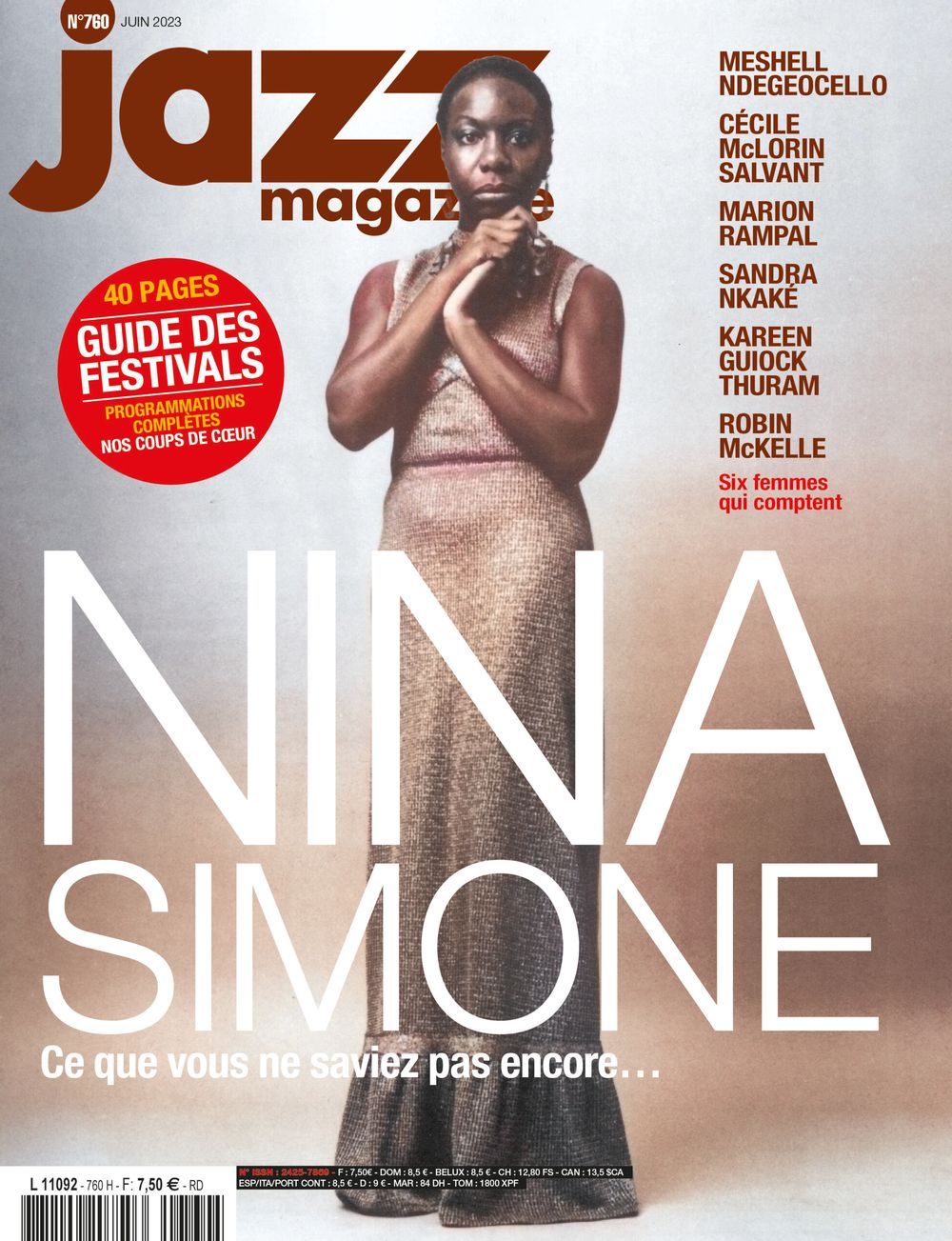 Jazz Revista França 2023 #760 Nina Simone Meshell Ndegeocello Cecile McLorin Salvant Edição original