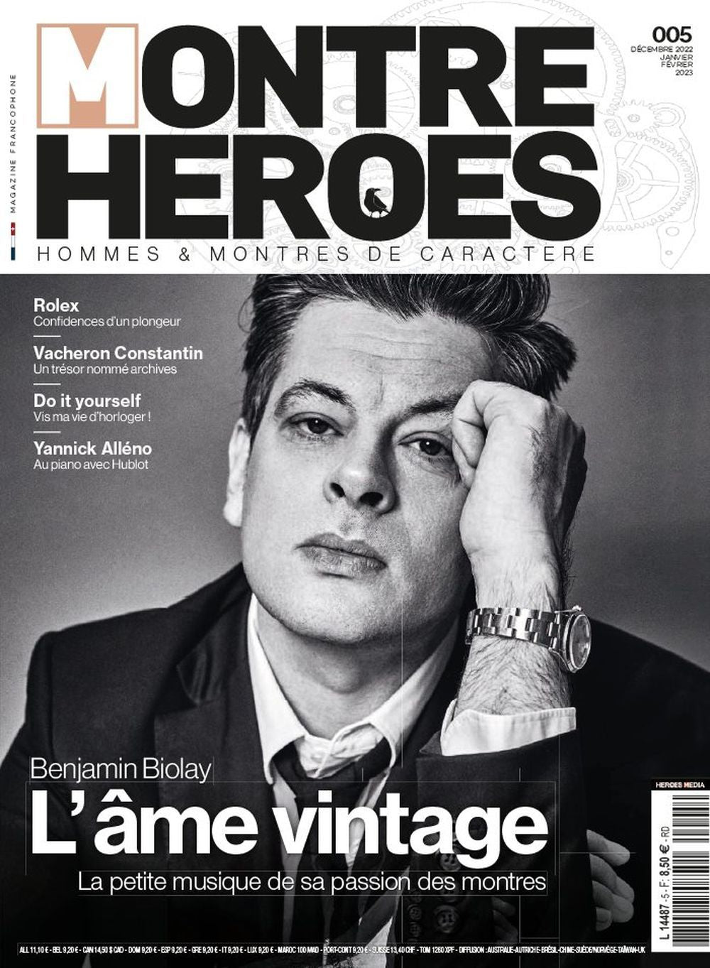 Montre Heroes Tijdschrift Frankrijk 2023 #5 Benjamin Biolay Originele uitgave