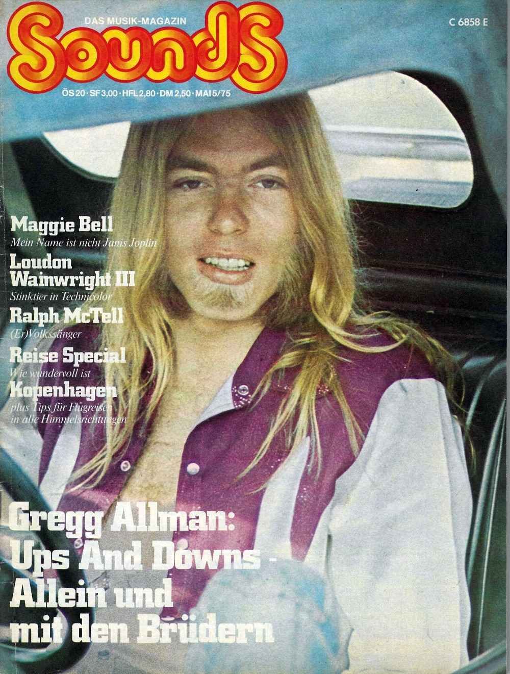 Sounds Magazin Deutschland 1975-05 Gregg Allman Ralph McTell Bachman-Turner-Overdrive
