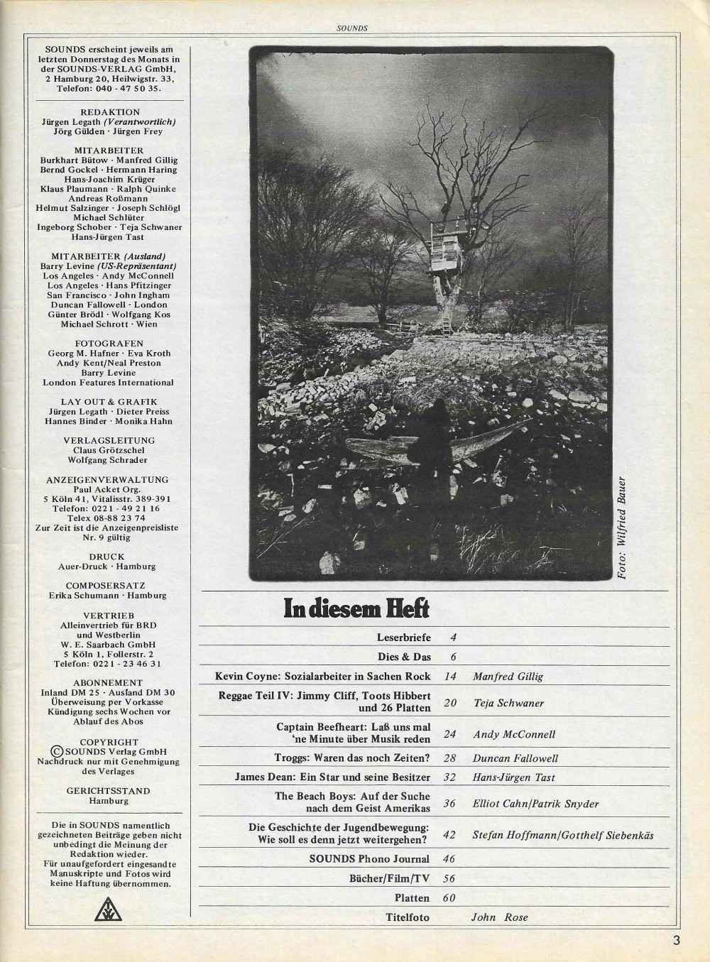 Sounds Magazin Deutschland 1975-09 The Troggs James Dean The Beach Boys Alexis Korner