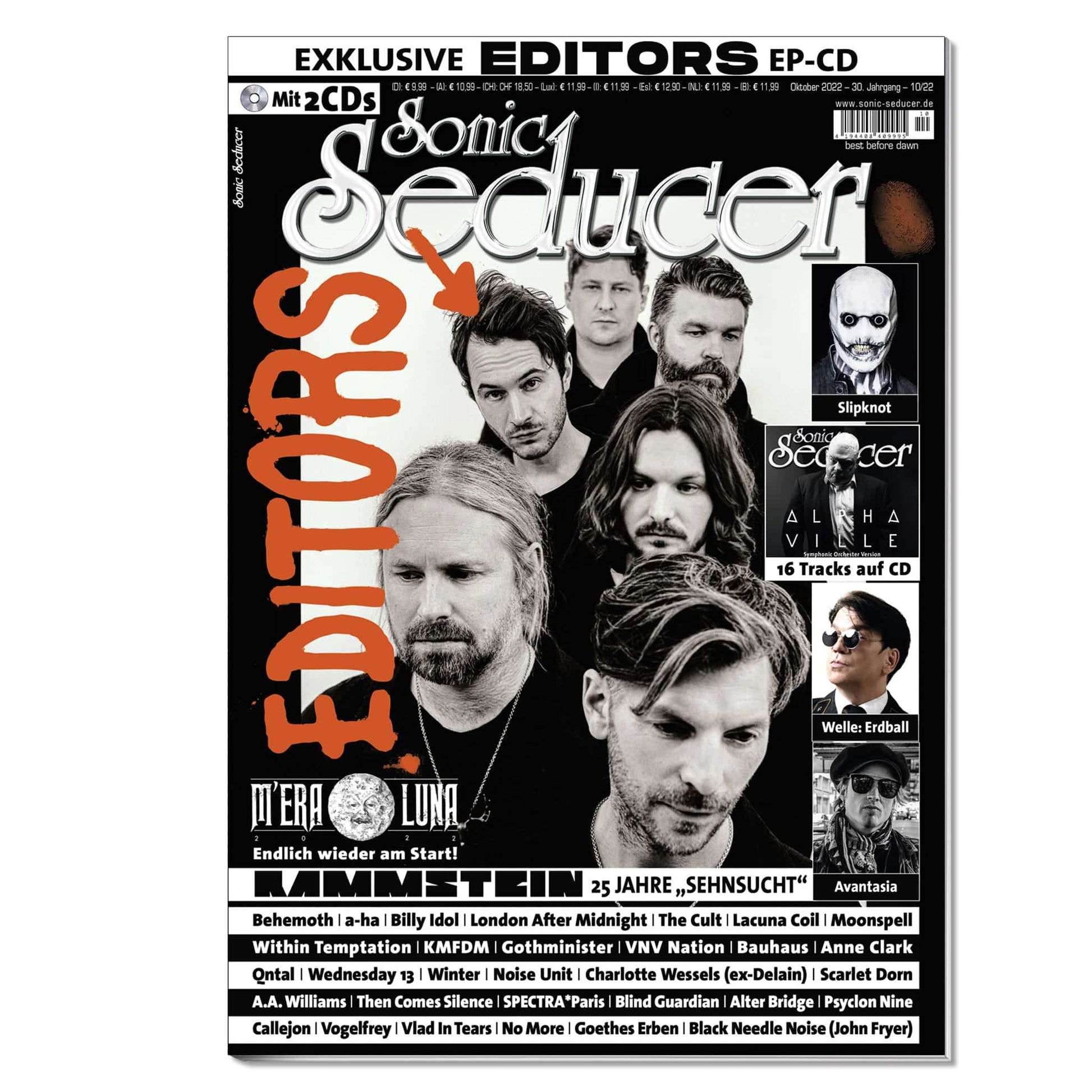 Sonic Seducer Magazin Deutschland 2022-10 Editors Slipknot Behemoth Alphaville