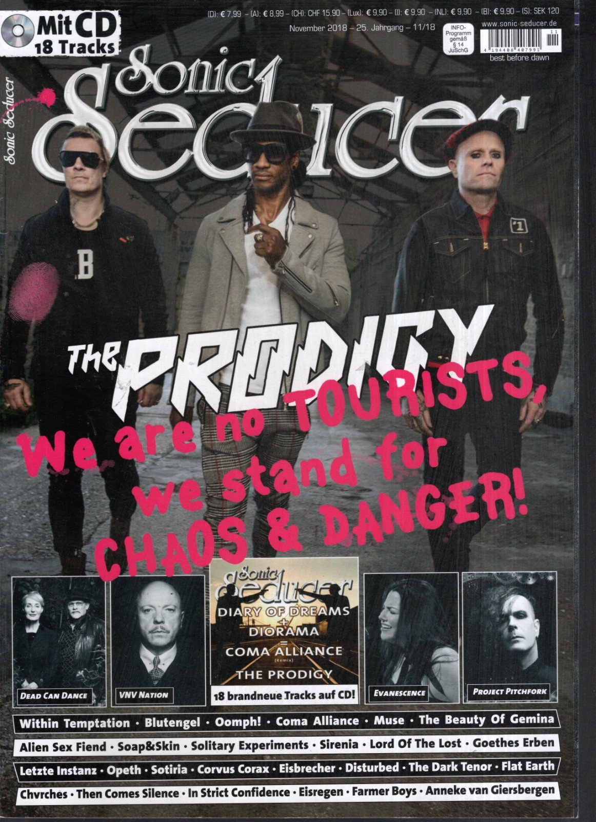 Sonic Seducer Rivista Germania 2018-11 The Prodigy Dead Can Dance Edizione originale