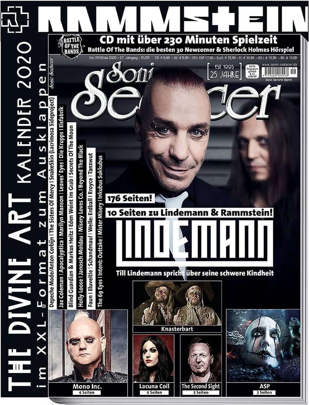 Sonic Seducer Magazin Deutschland 2019-12+01 Lindemann Mono Inc. ASP Lacuna Coil