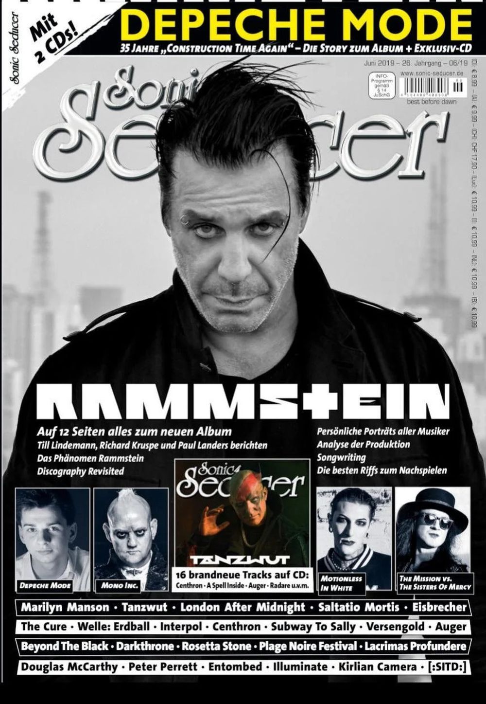Sonic Seducer Magazine Germany 2019-06 Rammstein Depeche Mode Original Print Issue
