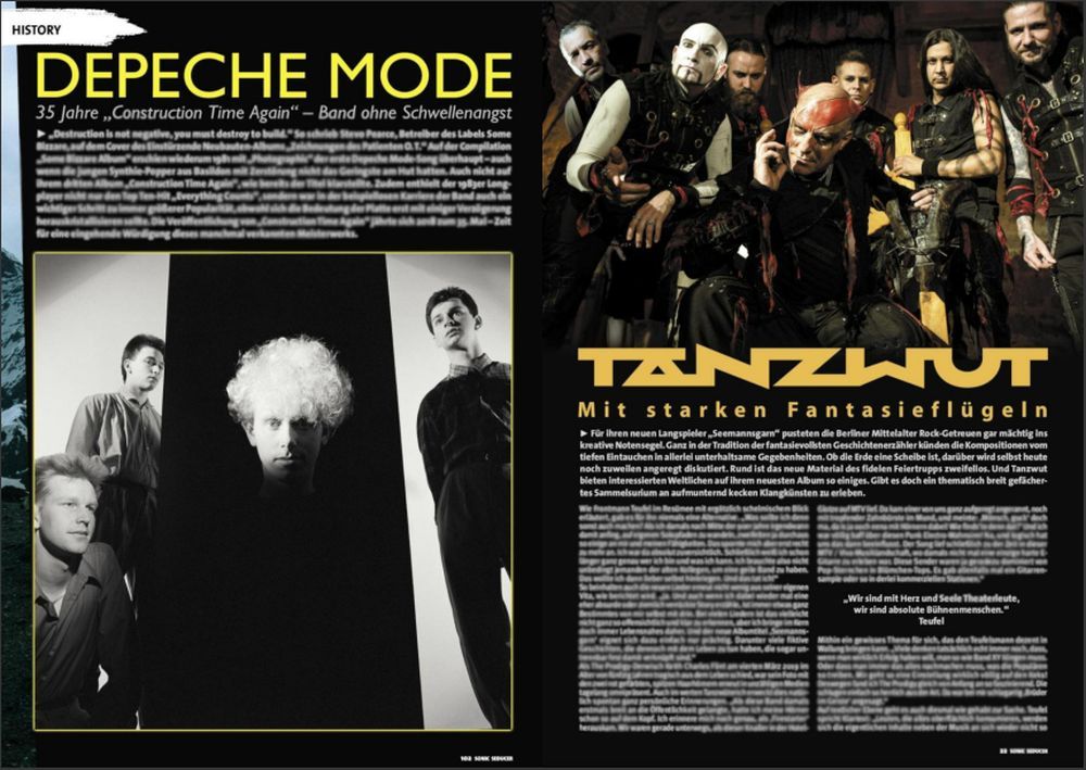 Sonic Seducer Magazine Germany 2019-06 Rammstein Depeche Mode Original Print Issue