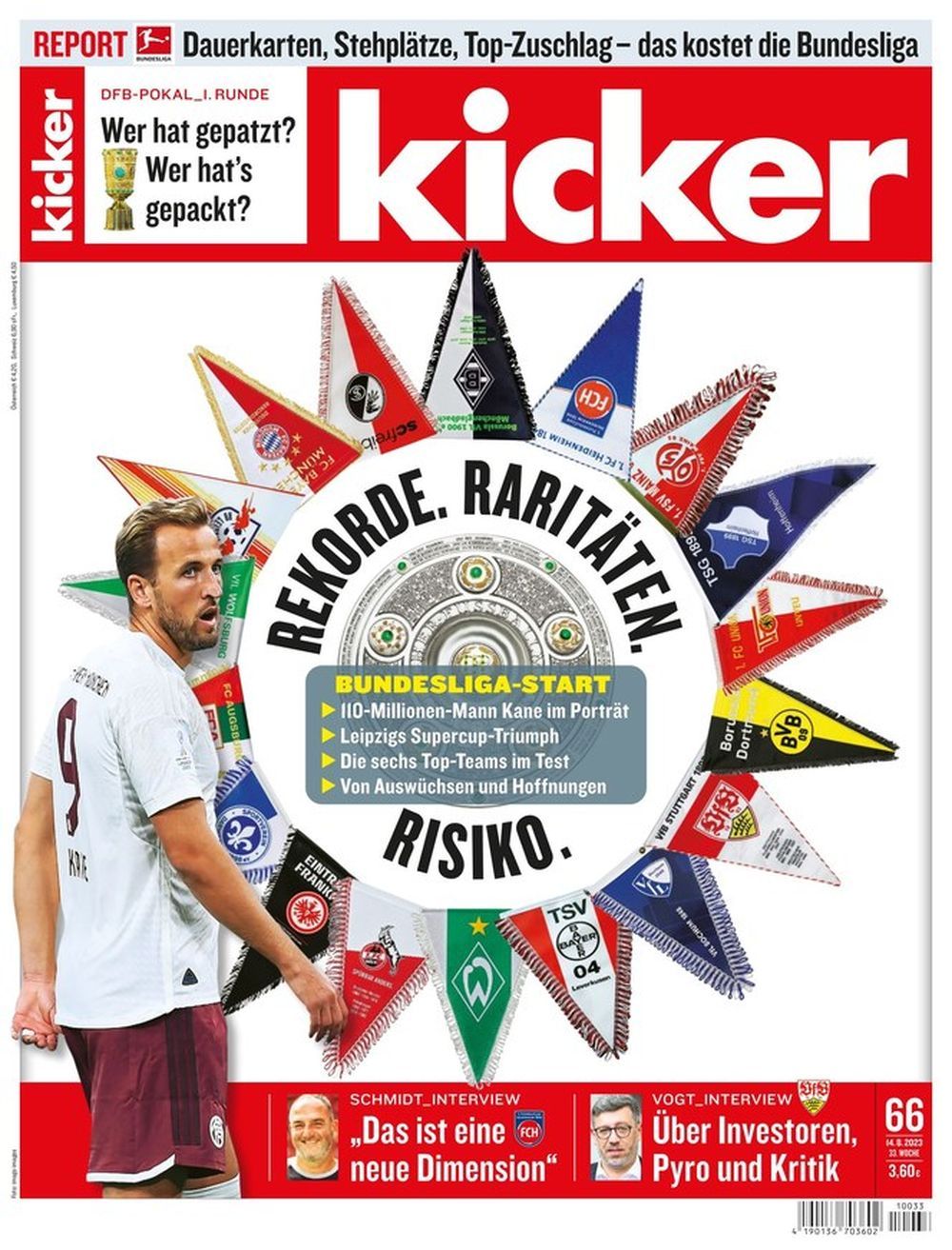 Kicker Revista Alemania 2023 Harry Kane Edición original