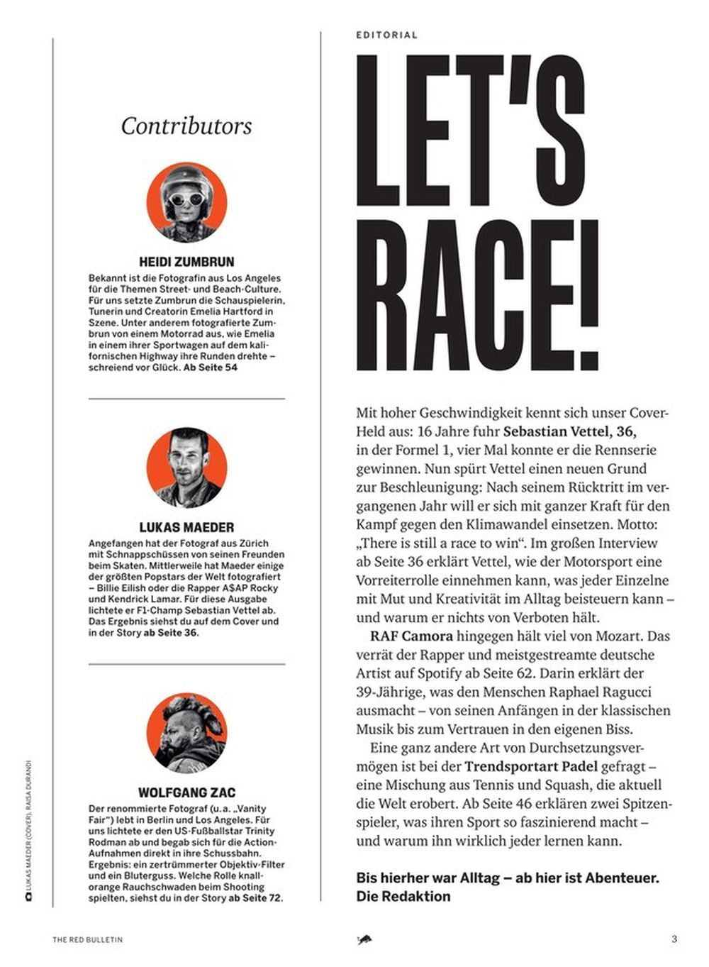 The Red Bulletin Magazin Deutschland 2023-04 Sebastian Vettel Trinity Rodman