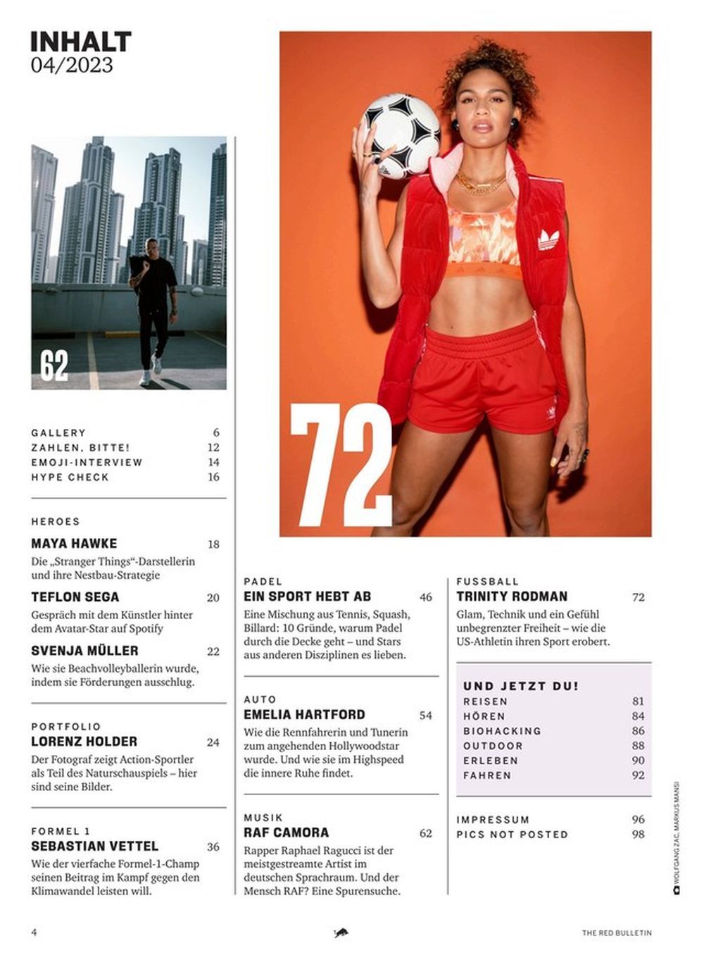 The Red Bulletin Magazin Deutschland 2023-04 Sebastian Vettel Trinity Rodman