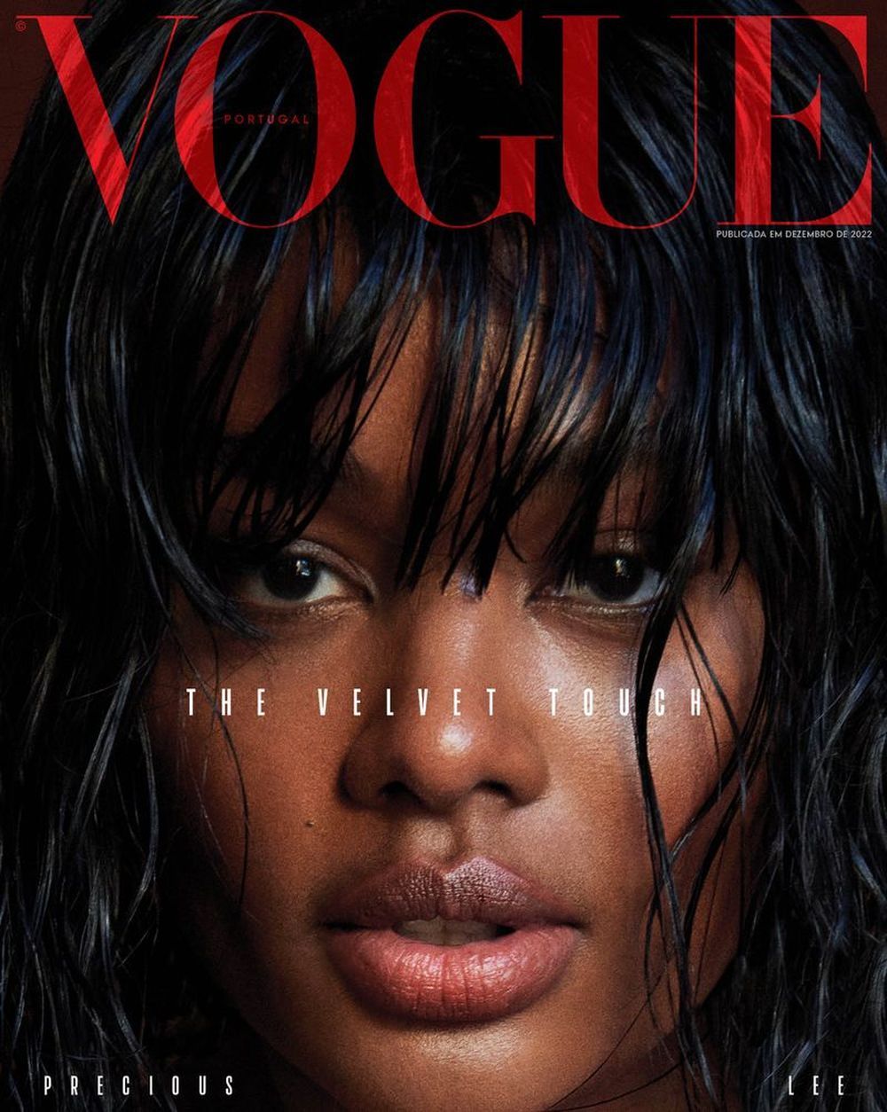 Vogue Magazine Portugal 2022-12+01 Precious Lee Original Print Issue Cover #2