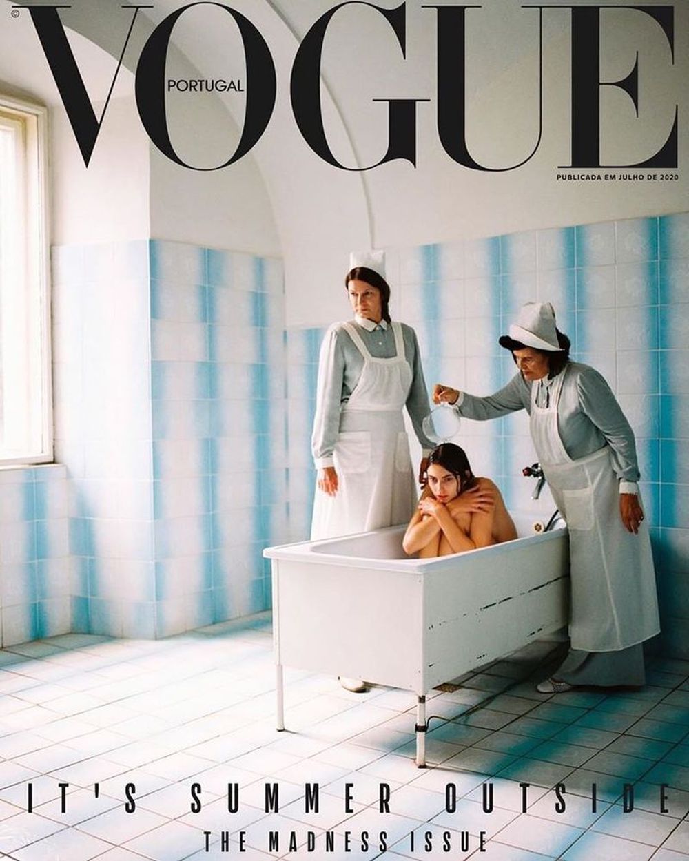 Vogue Magasin Portugal 2020-07+08 Simona Kirchnerova Originaludgave Cover #1