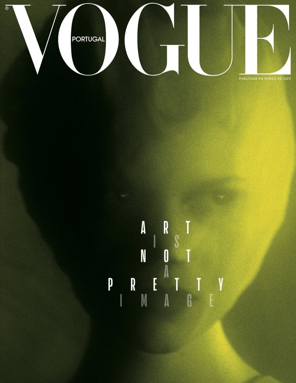 Vogue Tijdschrift Portugal 2020-03 Ola Rudnicka Green Originele uitgave