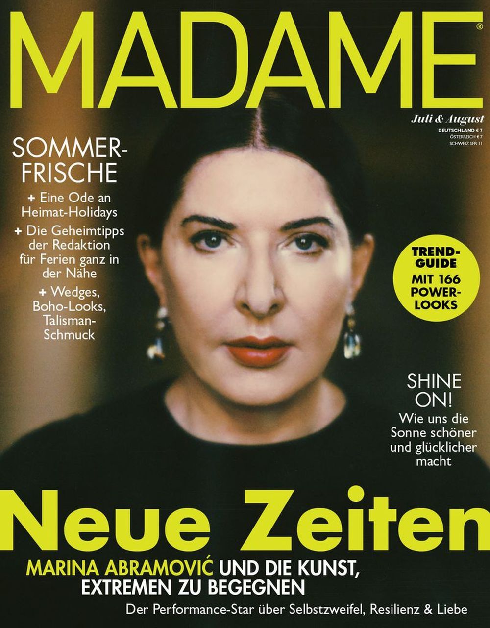 Madame Magasin Tyskland 2020-07+08 Marina Abramovic Originaludgave