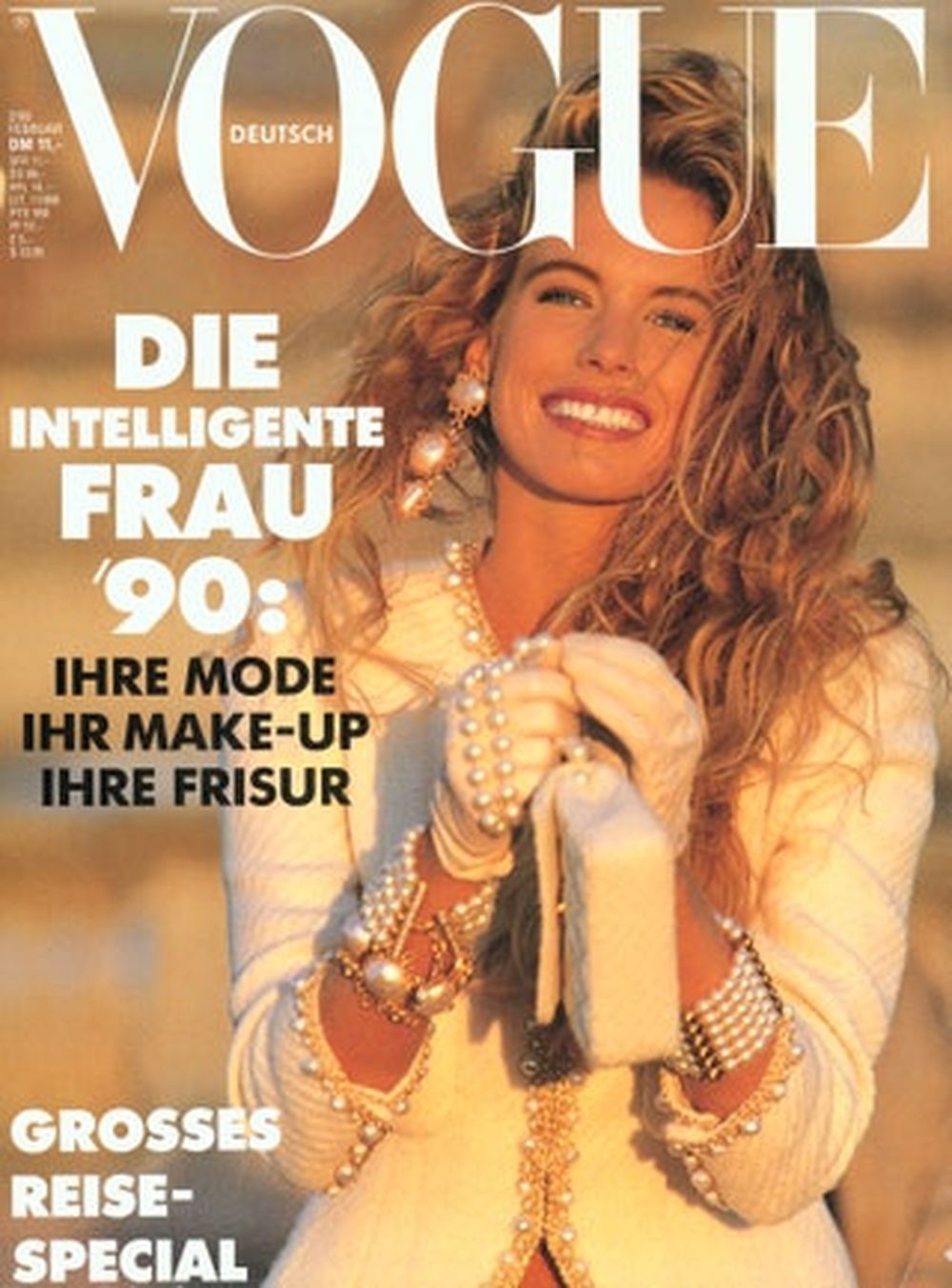 Vogue Tijdschrift Duitsland 1990-02 – Larissa Fielding – Originele uitgave