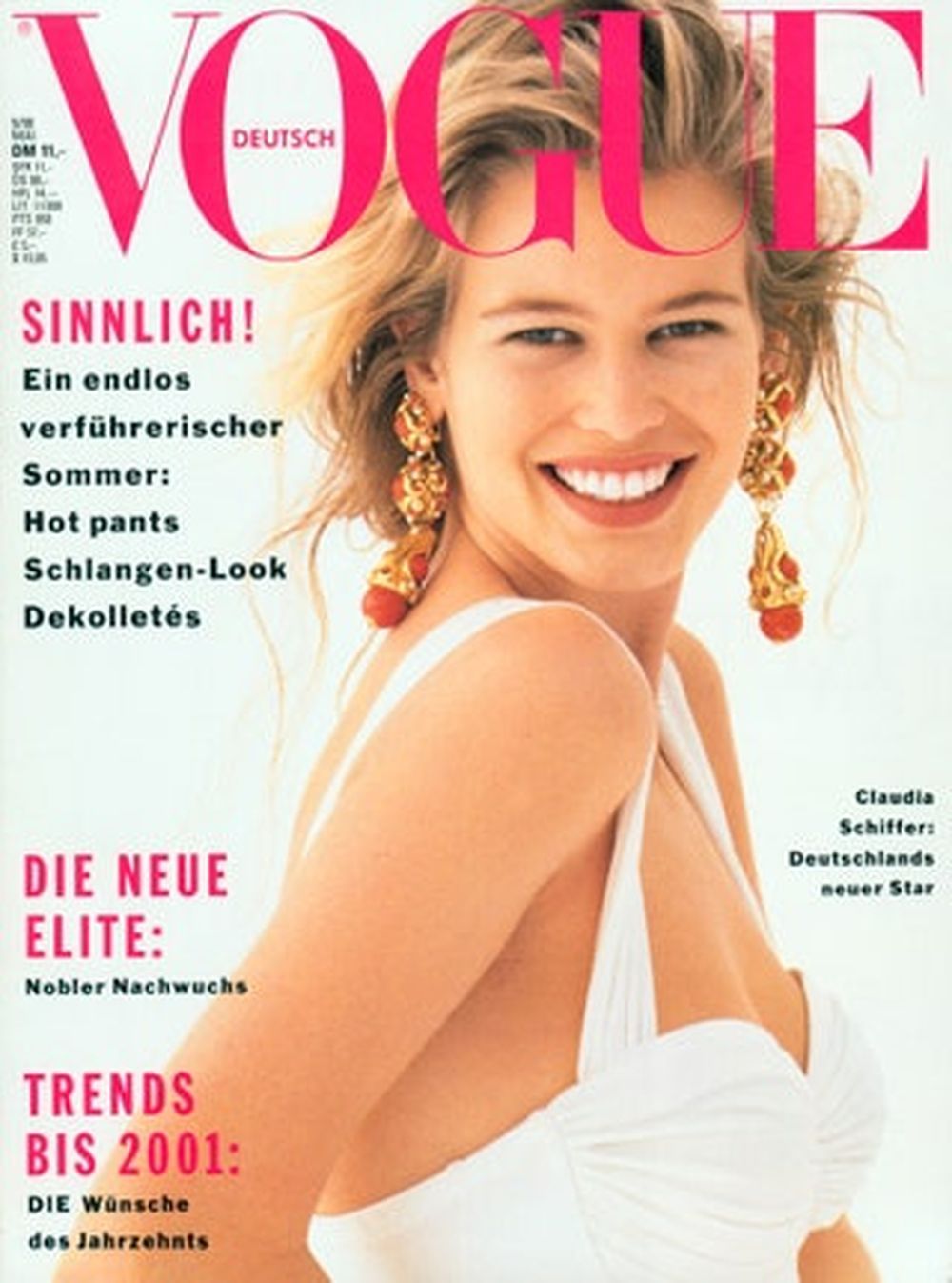 Vogue Magazin Deutschland 1990-05 Claudia Schiffer