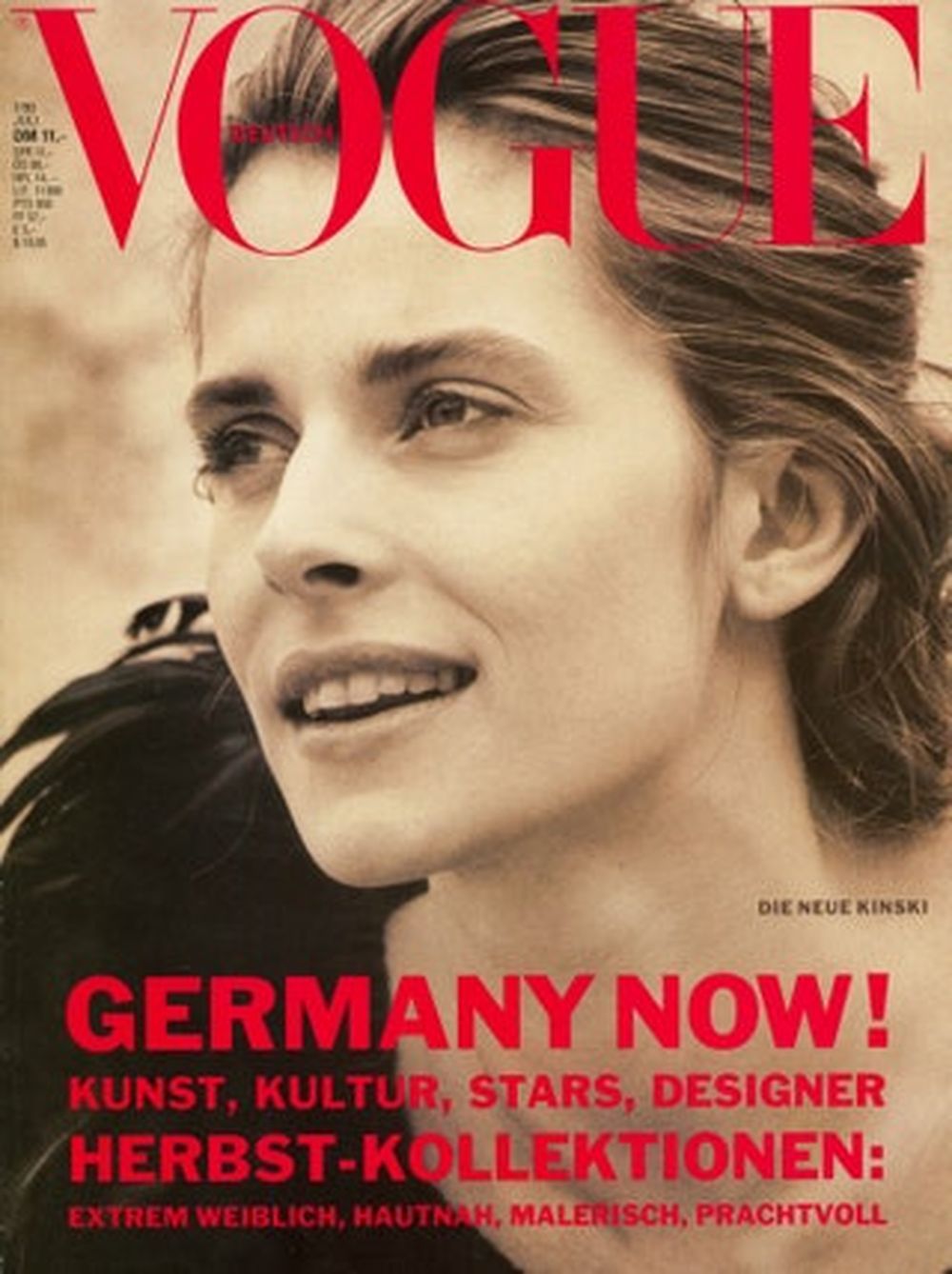 Vogue Magasin Tyskland 1990-07 Nastassja Kinski Originaludgave