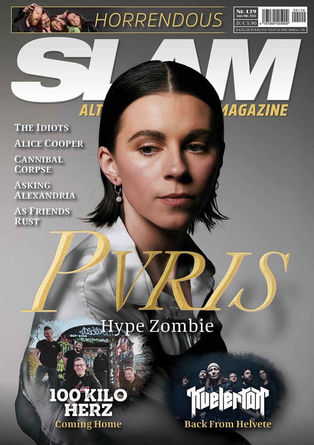 Slam Magazin Österreich 2023 #129 Pvris Kvelertak As Friends Horrendous Alice Cooper