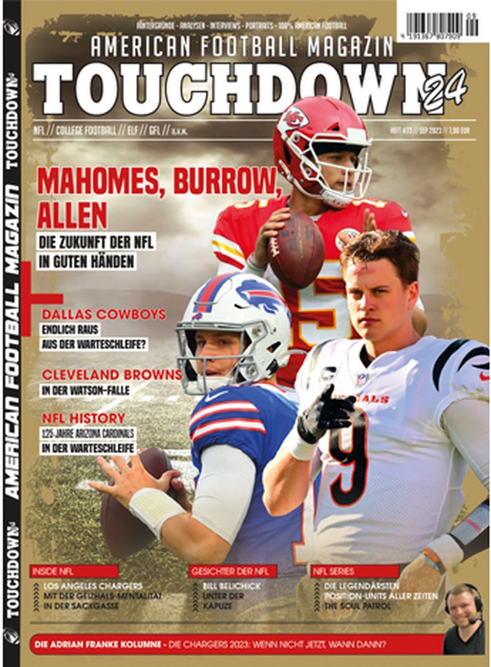 Touchdown Magasin Tyskland 2023 #73 Mahomes Burrow Allen Originalutgåva