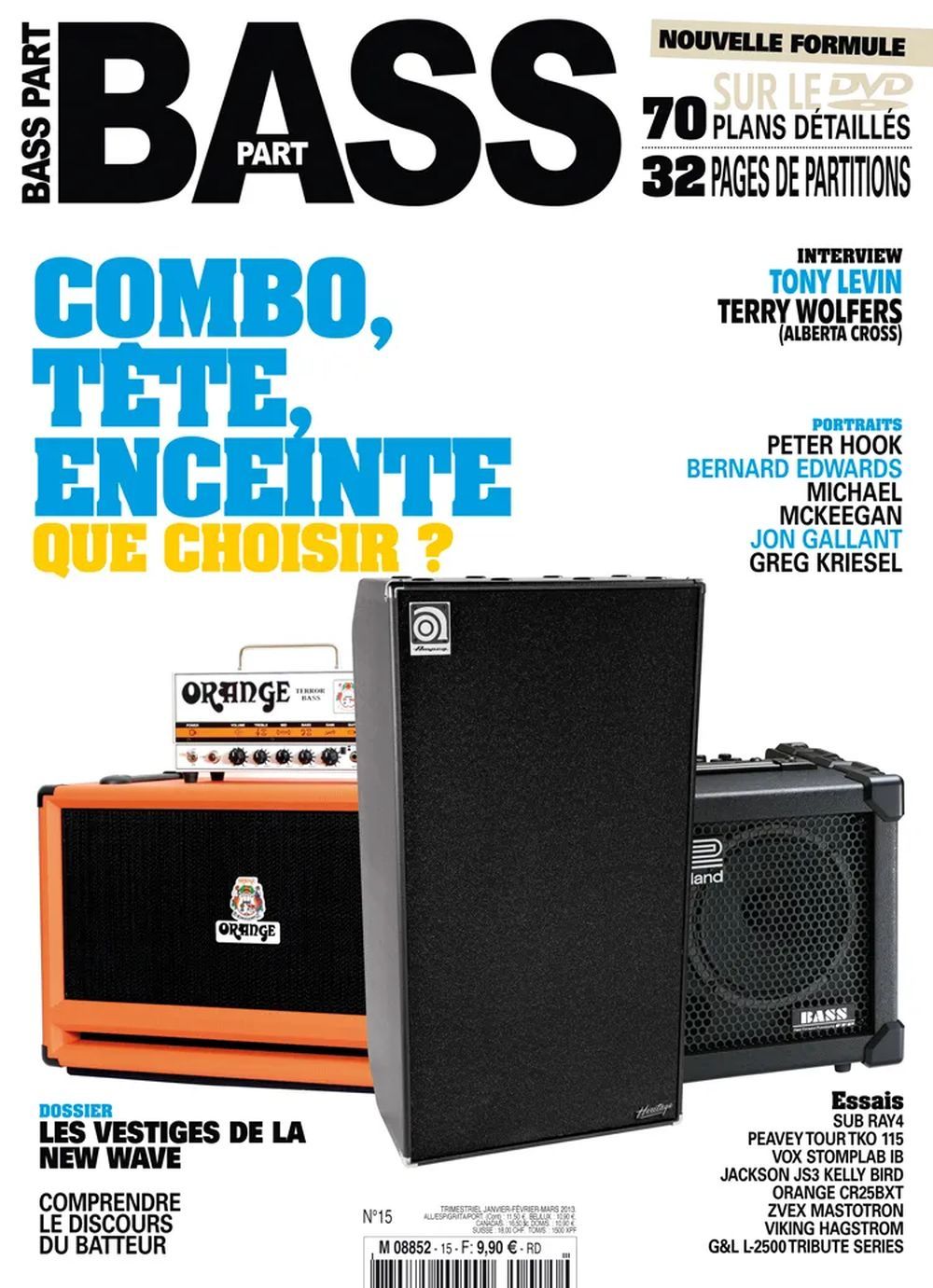 Bass Part Magazin Frankreich 2013 #15 Tony Levin Terry Wolfers Peter Hook