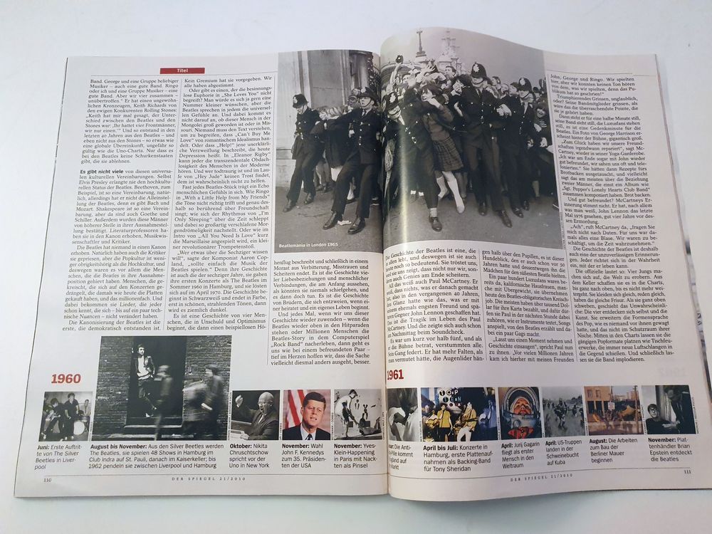 Der Spiegel Revista Alemania 2010-21 The Beatles Edición original
