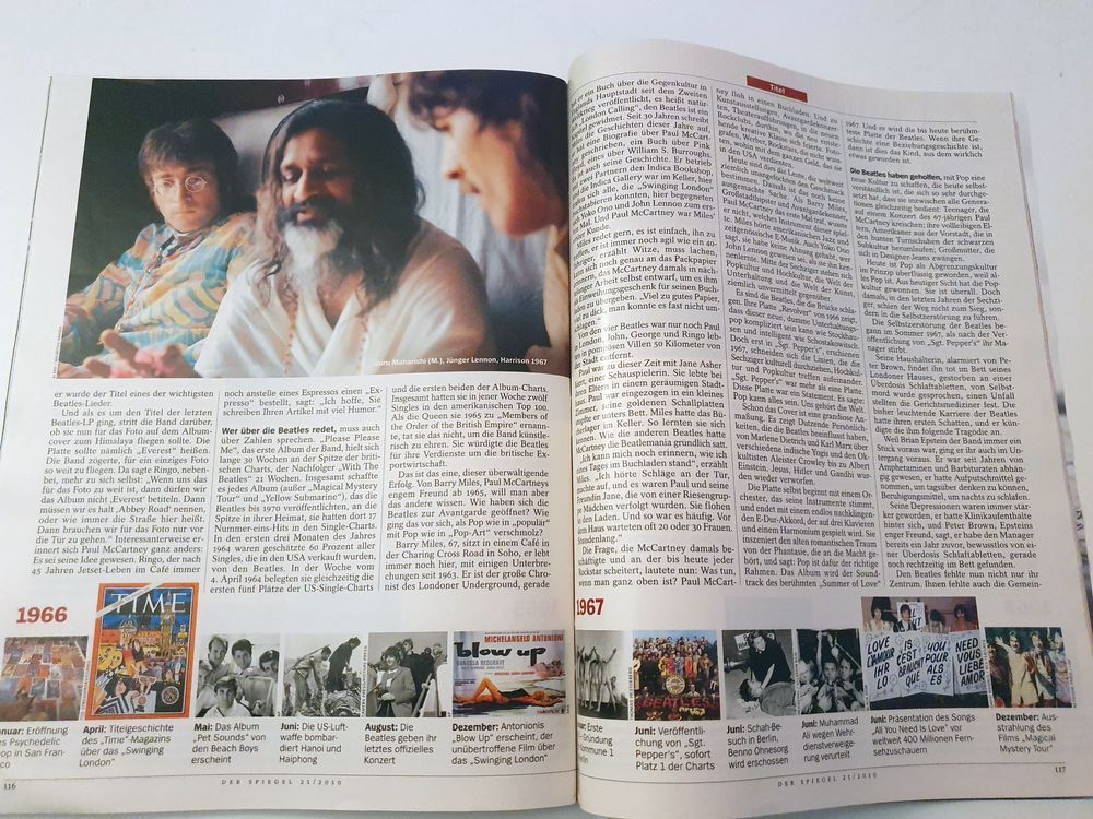 Der Spiegel Revista Alemania 2010-21 The Beatles Edición original